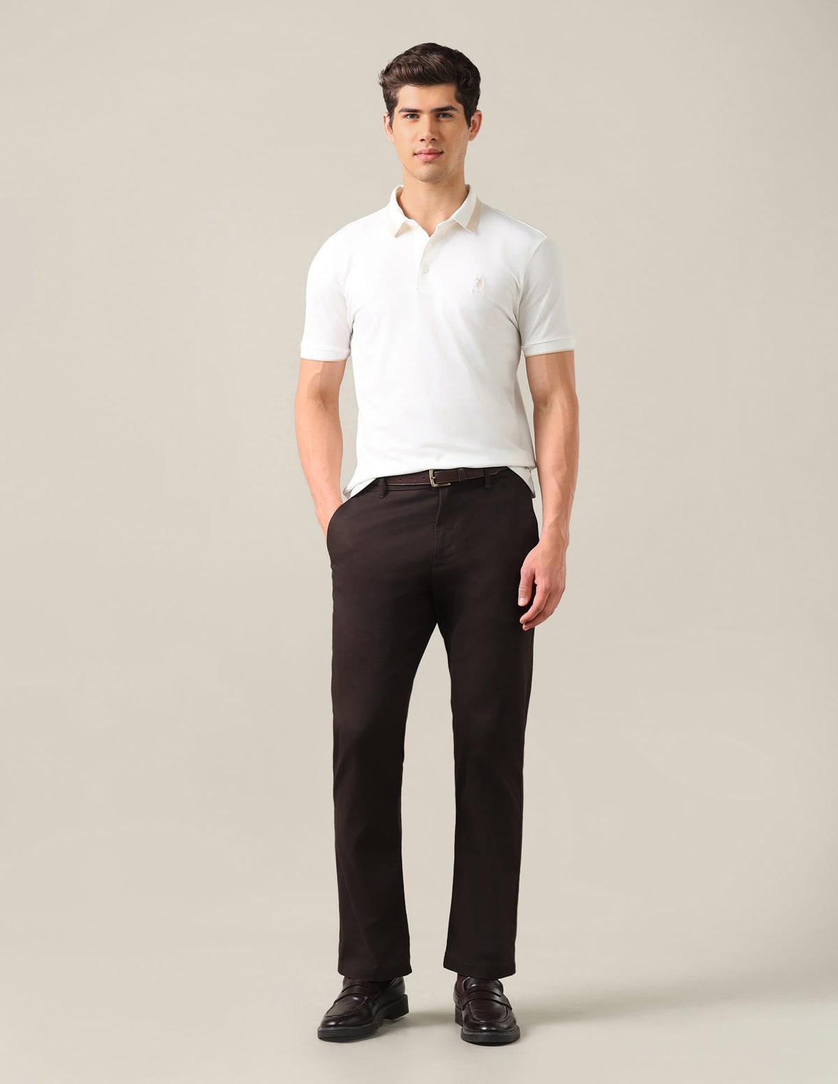 Solid Slim Fit Polo Shirt USP0