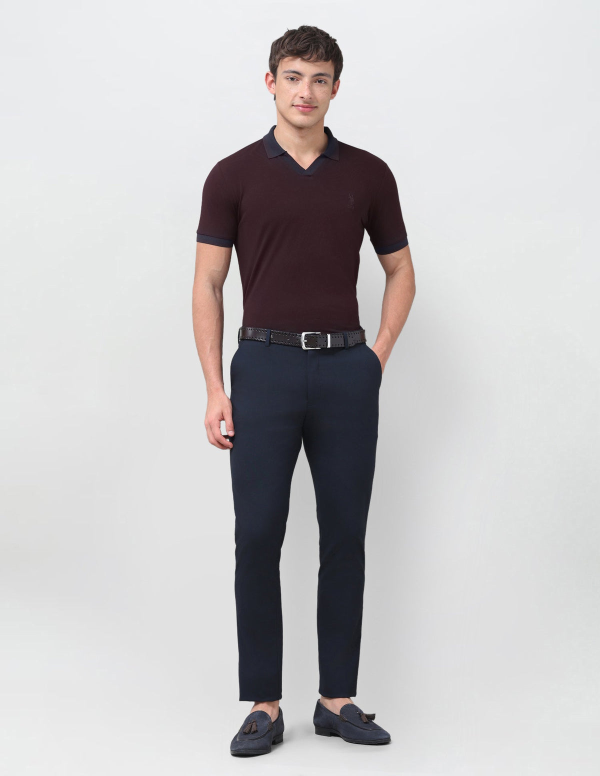 Solid Slim Fit Polo Shirt USP0