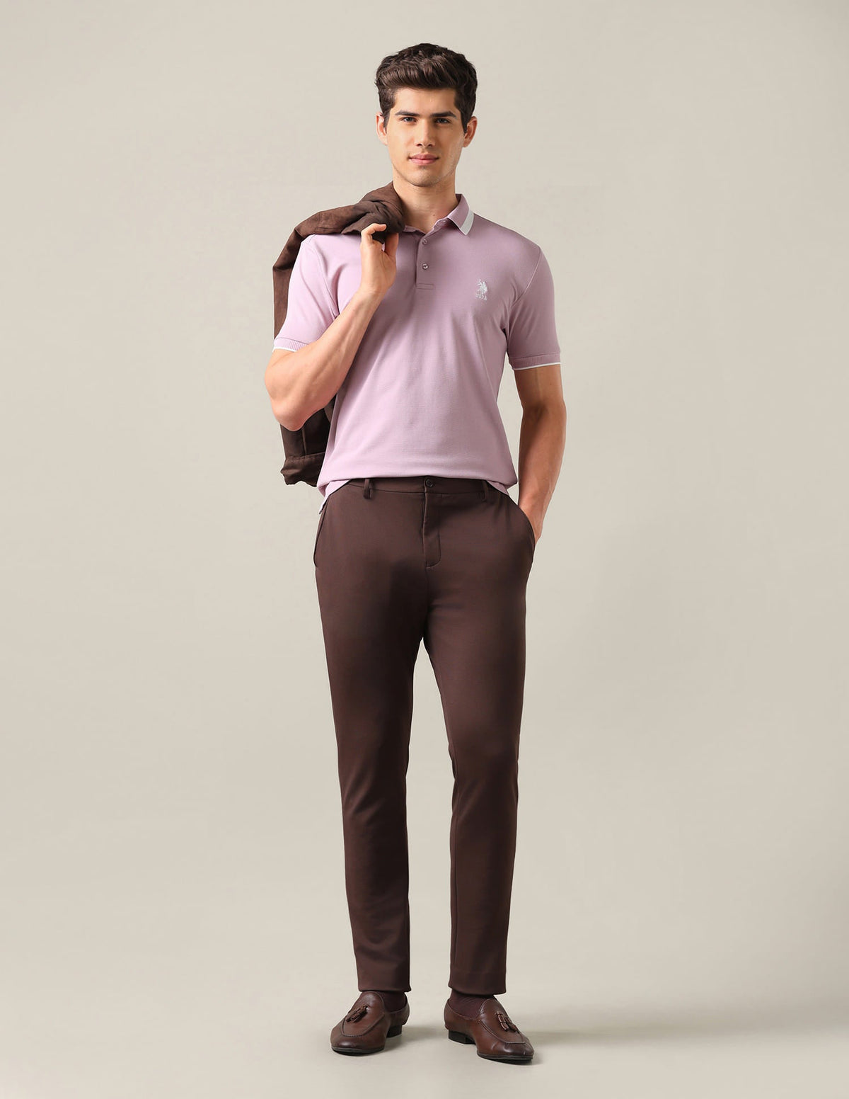Solid Slim Fit Polo Shirt USP0