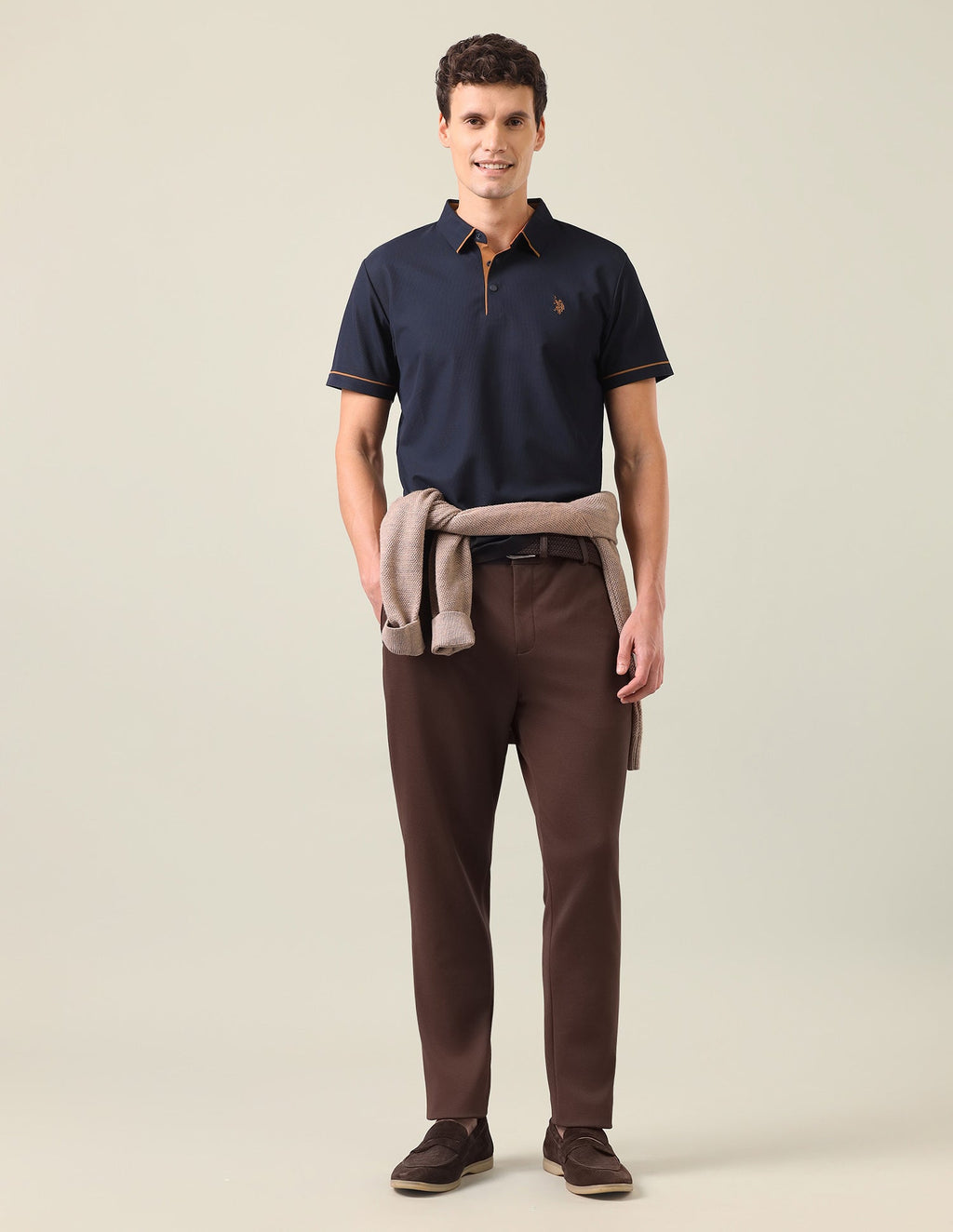 Solid Slim Fit Polo Shirt USP0