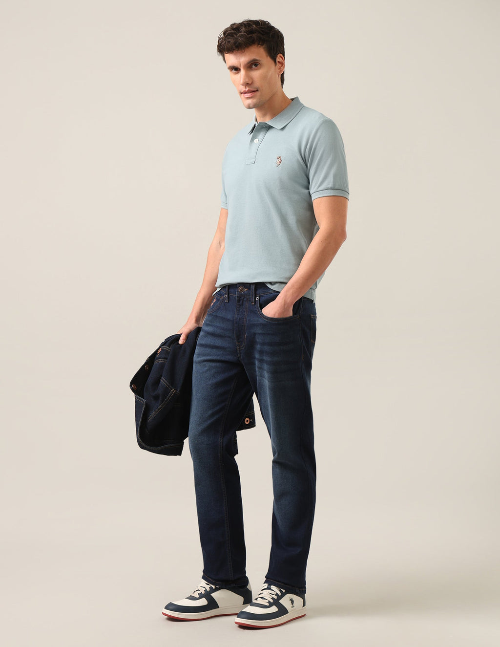 Solid Slim Fit Polo Shirt USP0