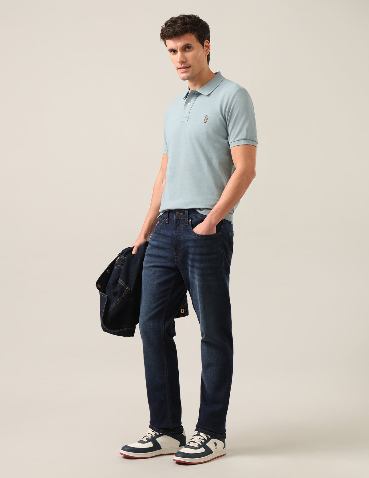 Solid Slim Fit Polo Shirt USP0