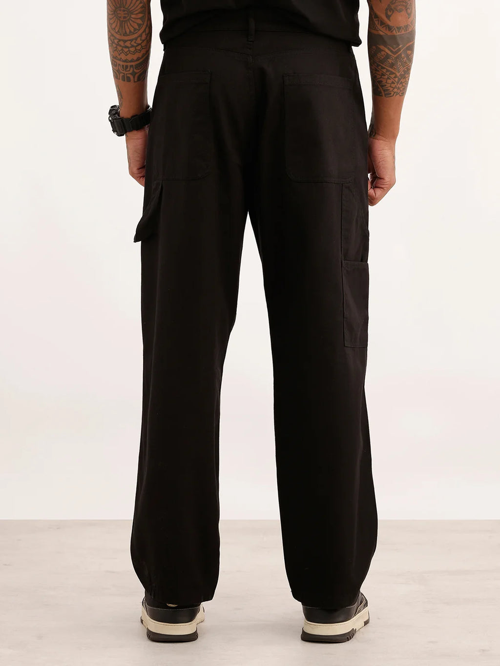 Carpenter Style Loose Fit Trouser | Black