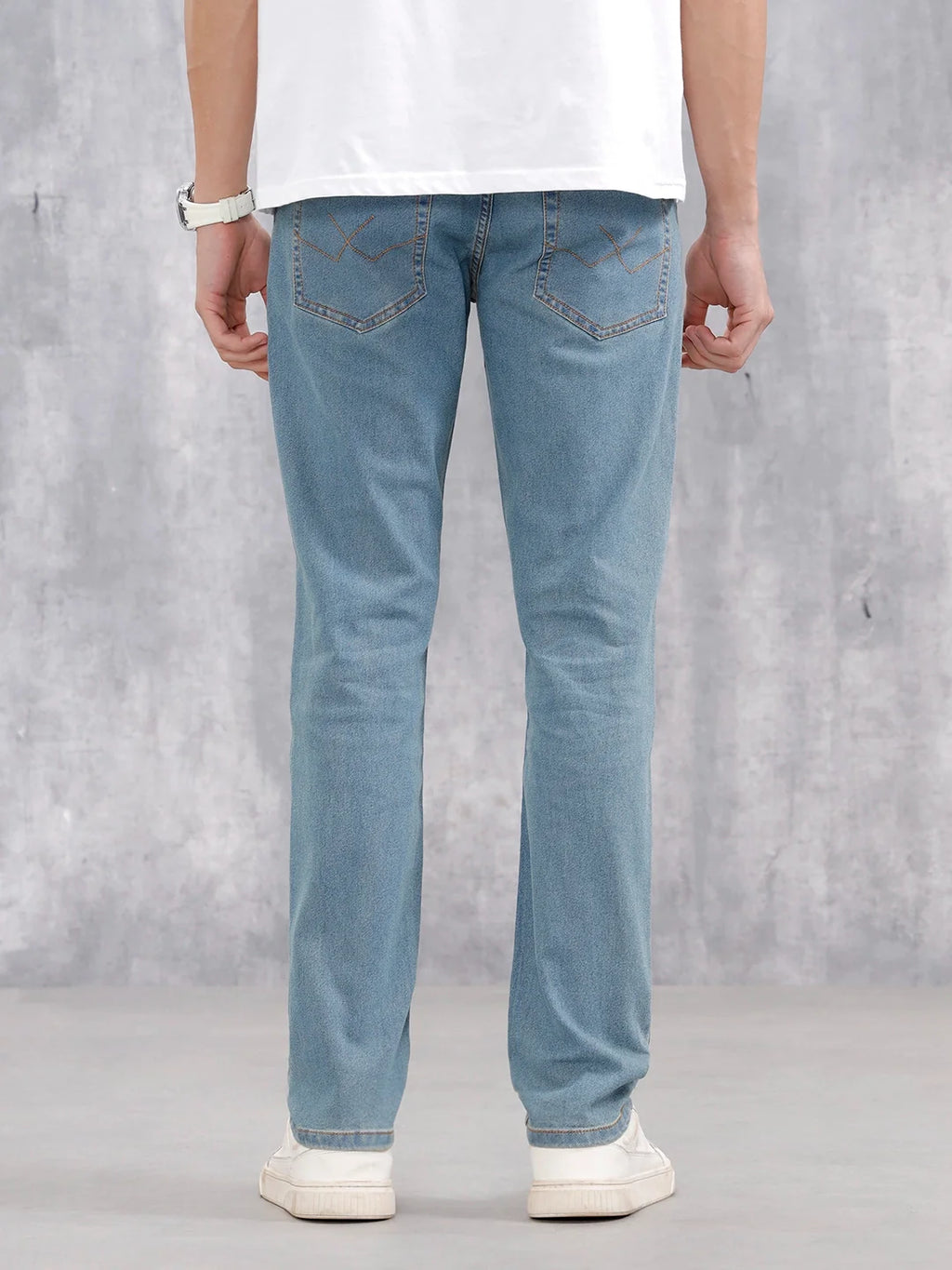 Men's Casual Slim Fit Jeans | Med Stone