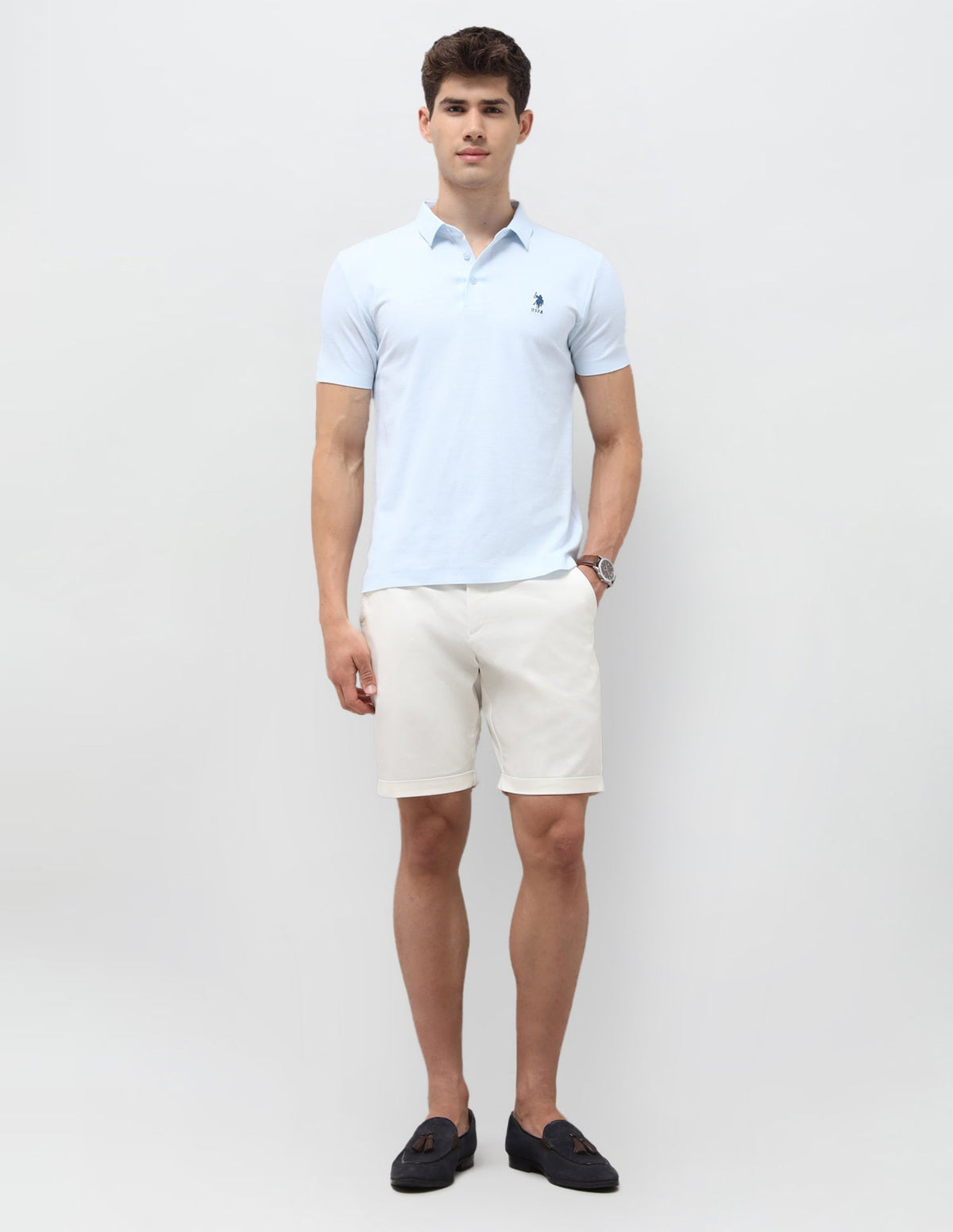 Solid Slim Fit Polo Shirt USP0