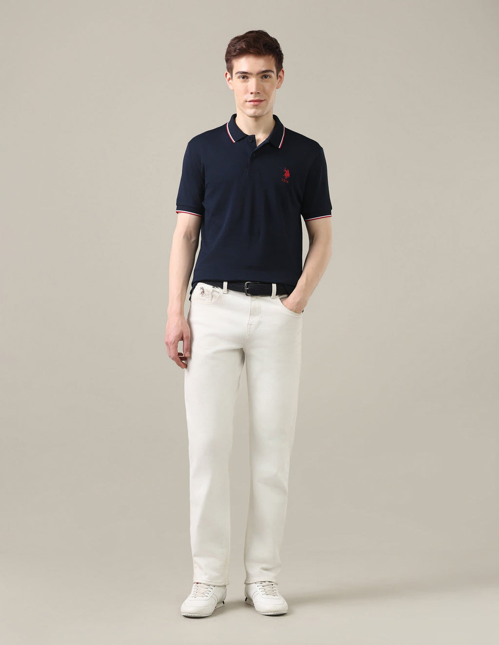 Solid Slim Fit Polo Shirt USP0