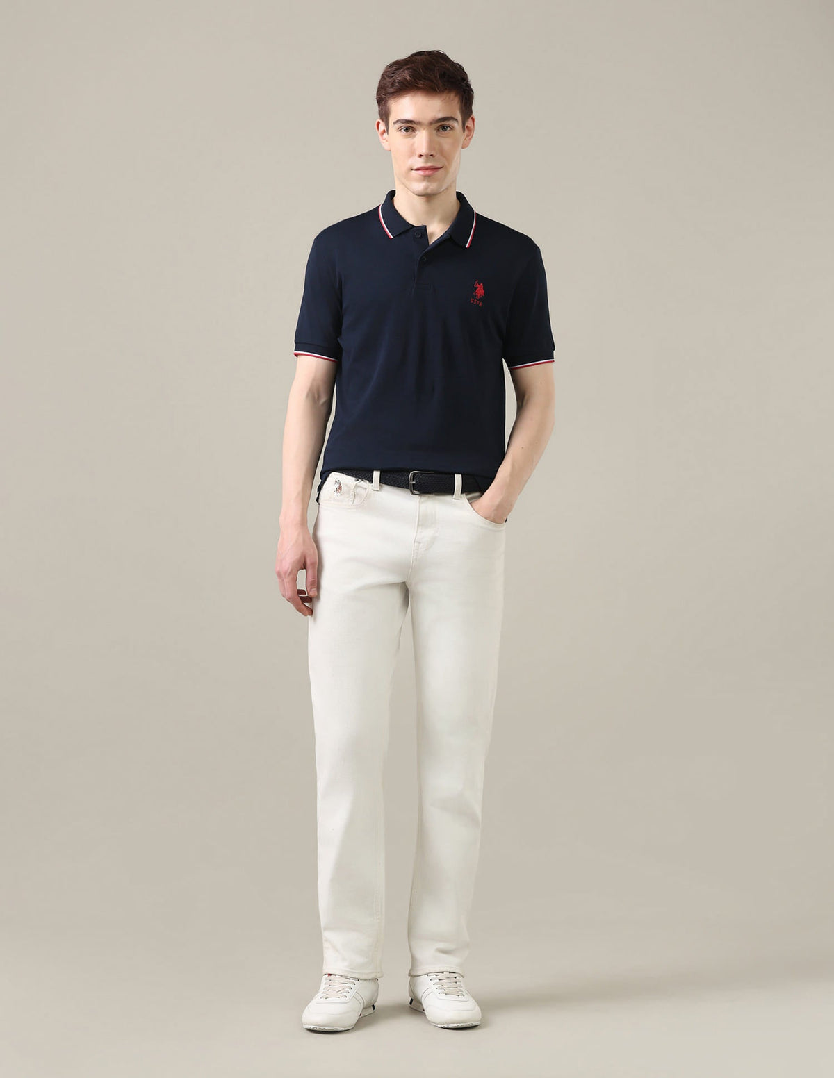 Solid Slim Fit Polo Shirt USP0