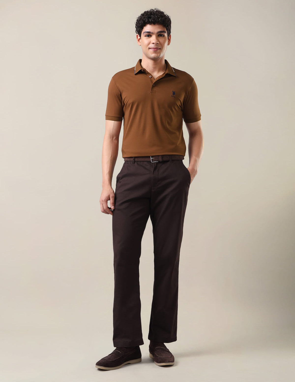Solid Slim Fit Polo Shirt USP0