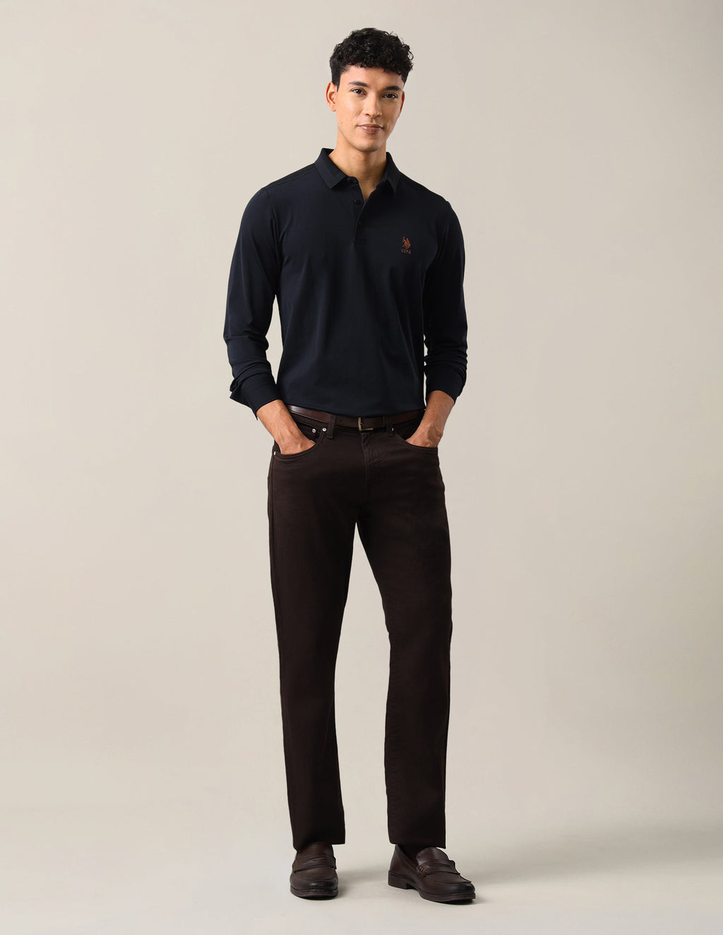 Solid Slim Fit Polo Shirt USP0