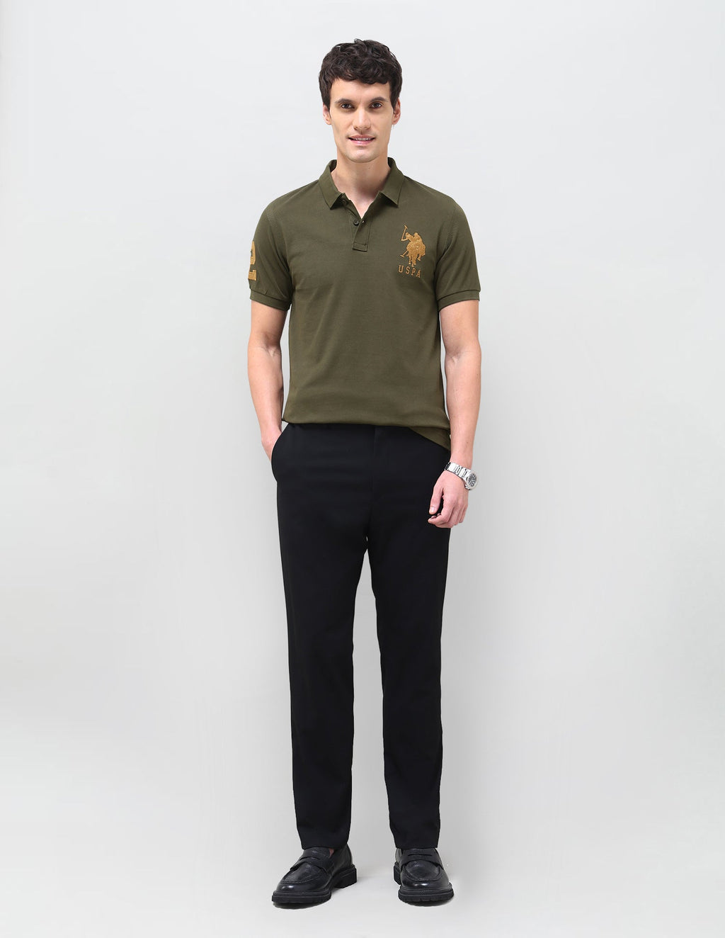 Solid Slim Fit Polo Shirt USP0