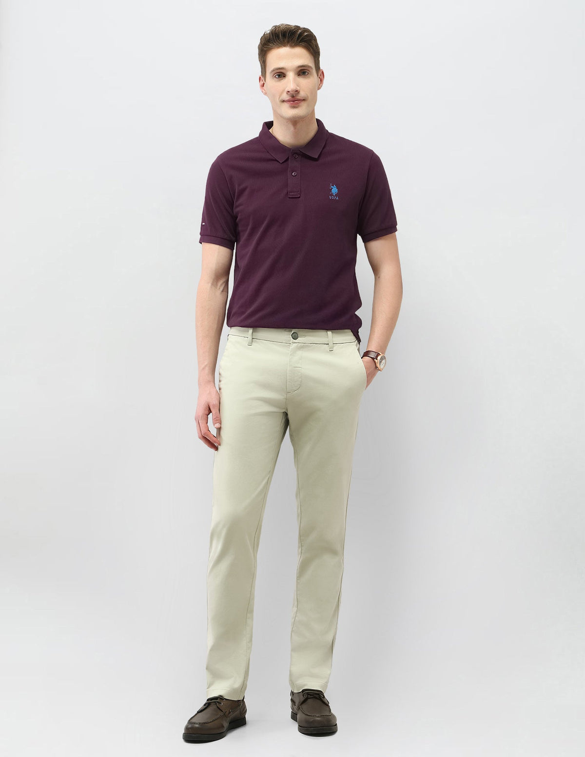 Solid Slim Fit Polo Shirt USP0
