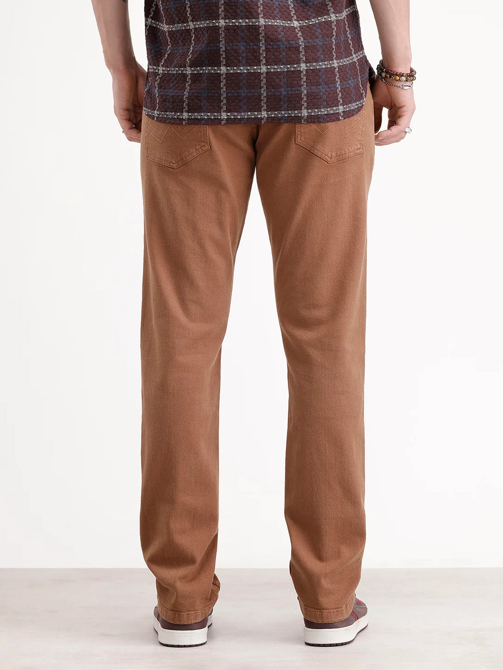 Solid Slim Fit Denim Jeans | Brown