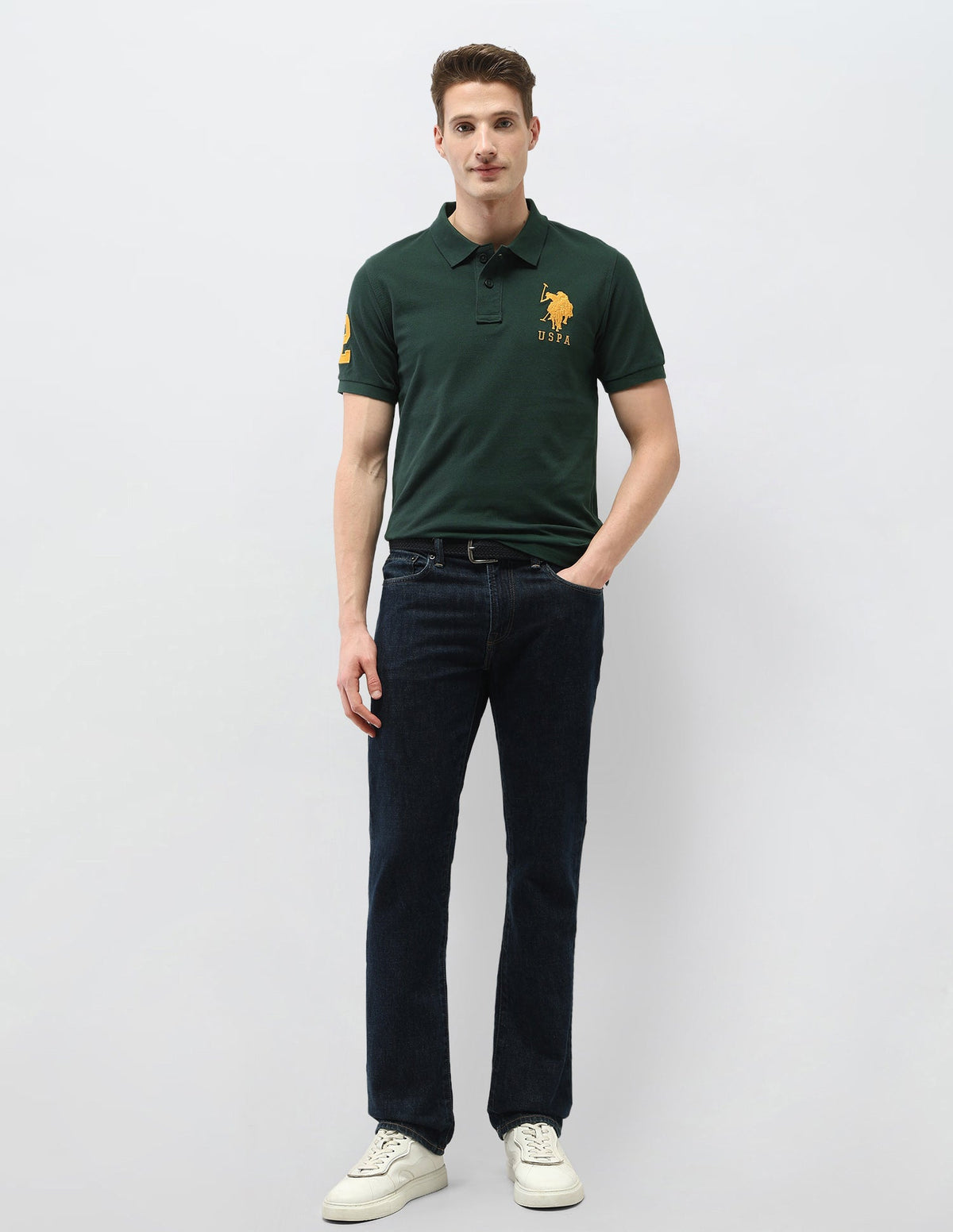 Solid Slim Fit Polo Shirt USP0