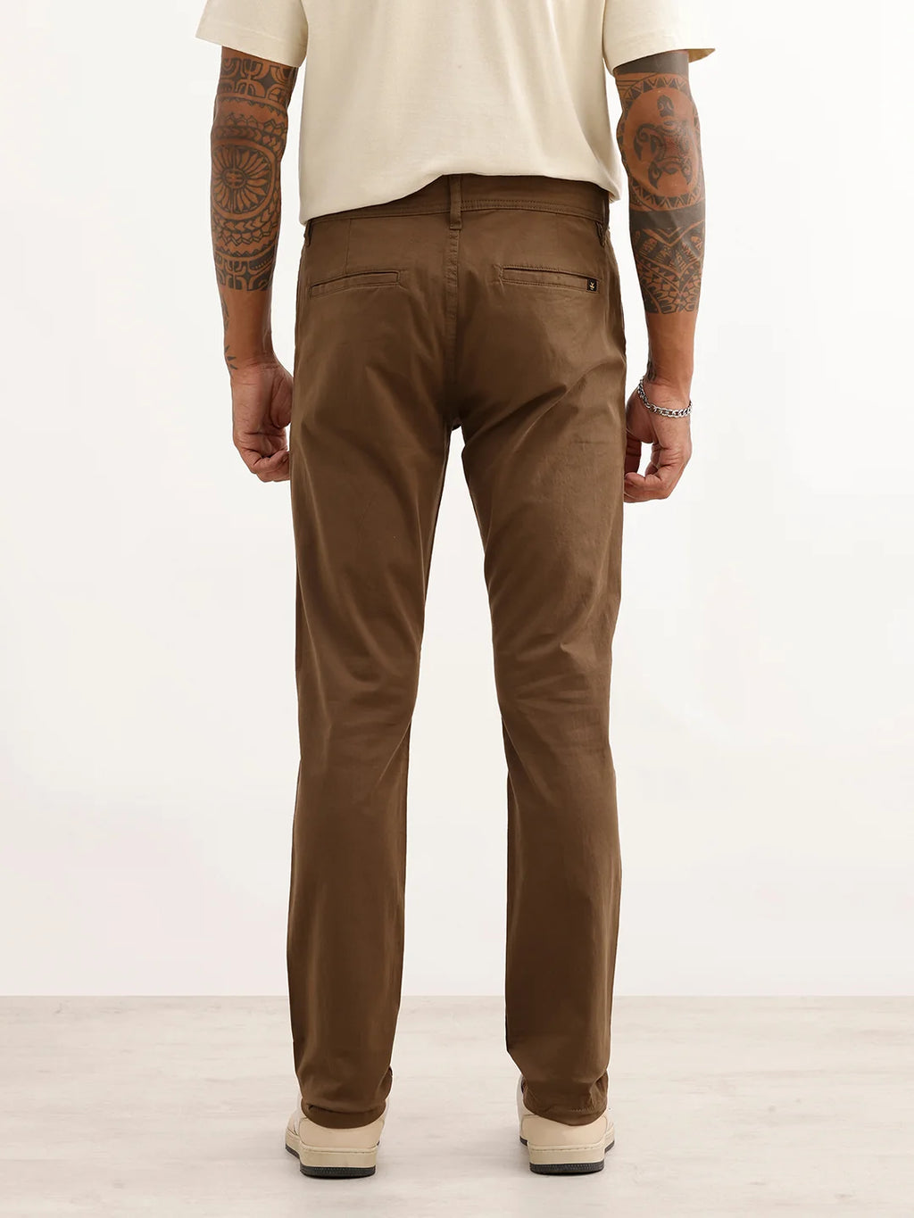 Solid Slim Fit Trouser | Olive