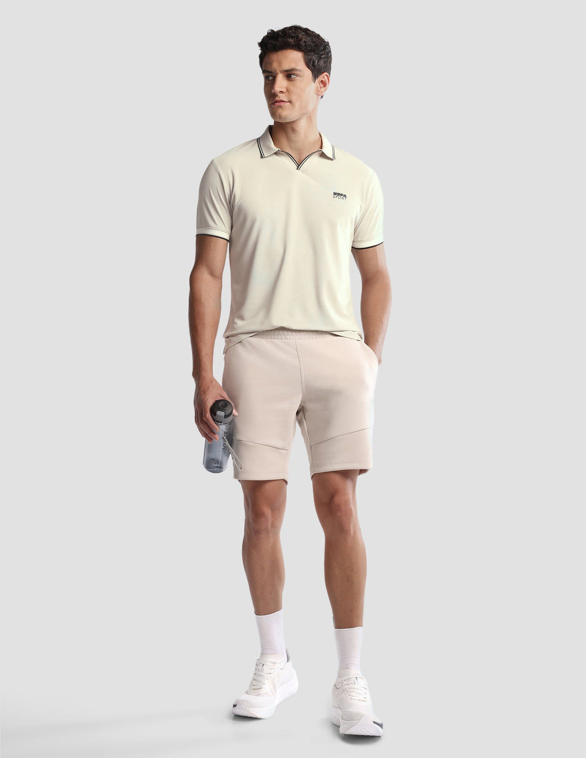 Solid Regular Fit Active Polo Shirt USP0