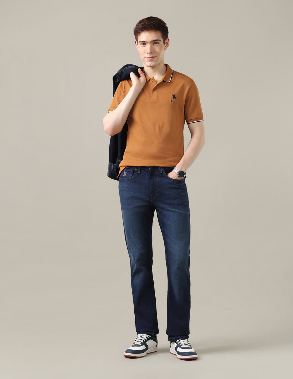 Solid Slim Fit Polo Shirt USP0