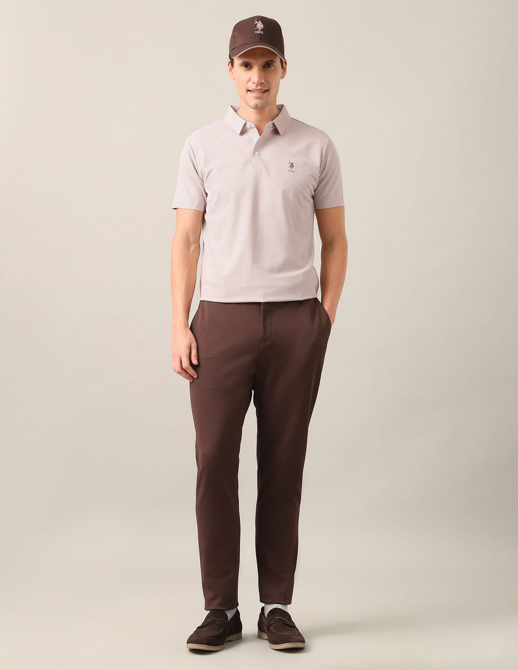 Solid Slim Fit Polo Shirt USP0