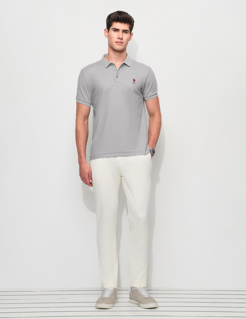 Solid Slim Fit Polo Shirt USP0