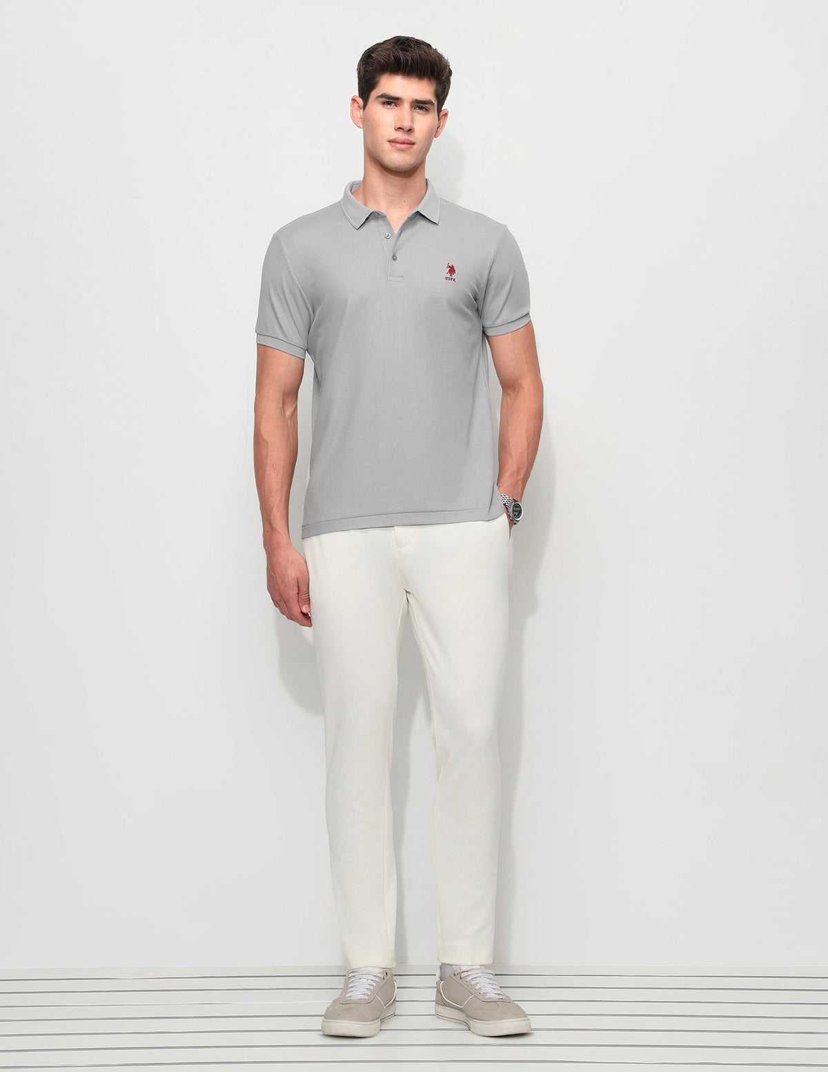 Solid Slim Fit Polo Shirt USP0