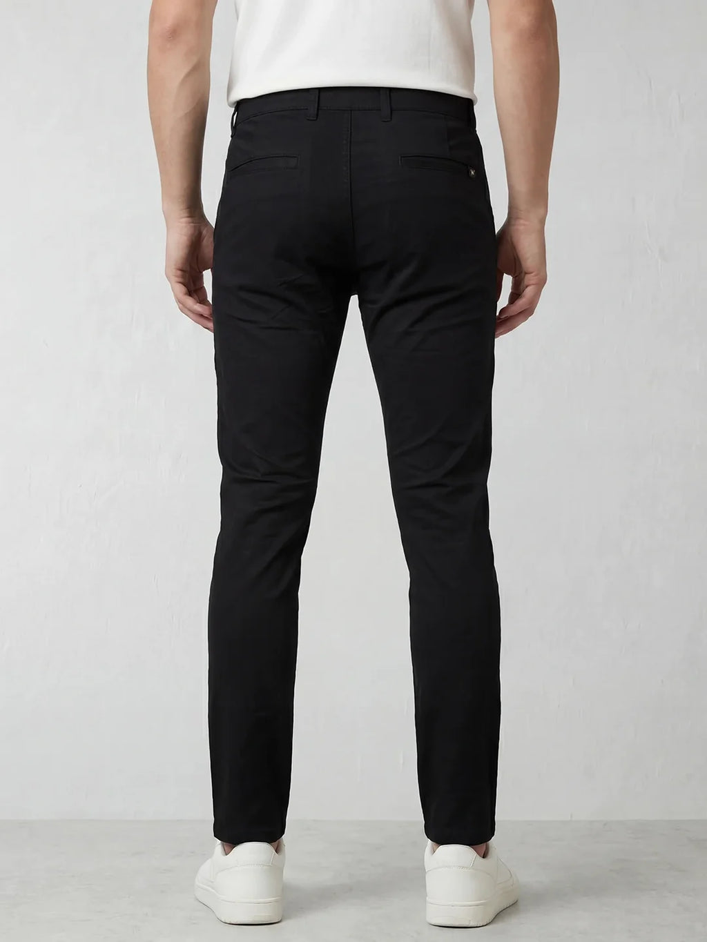 Solid Slim Fit Trouser | Black