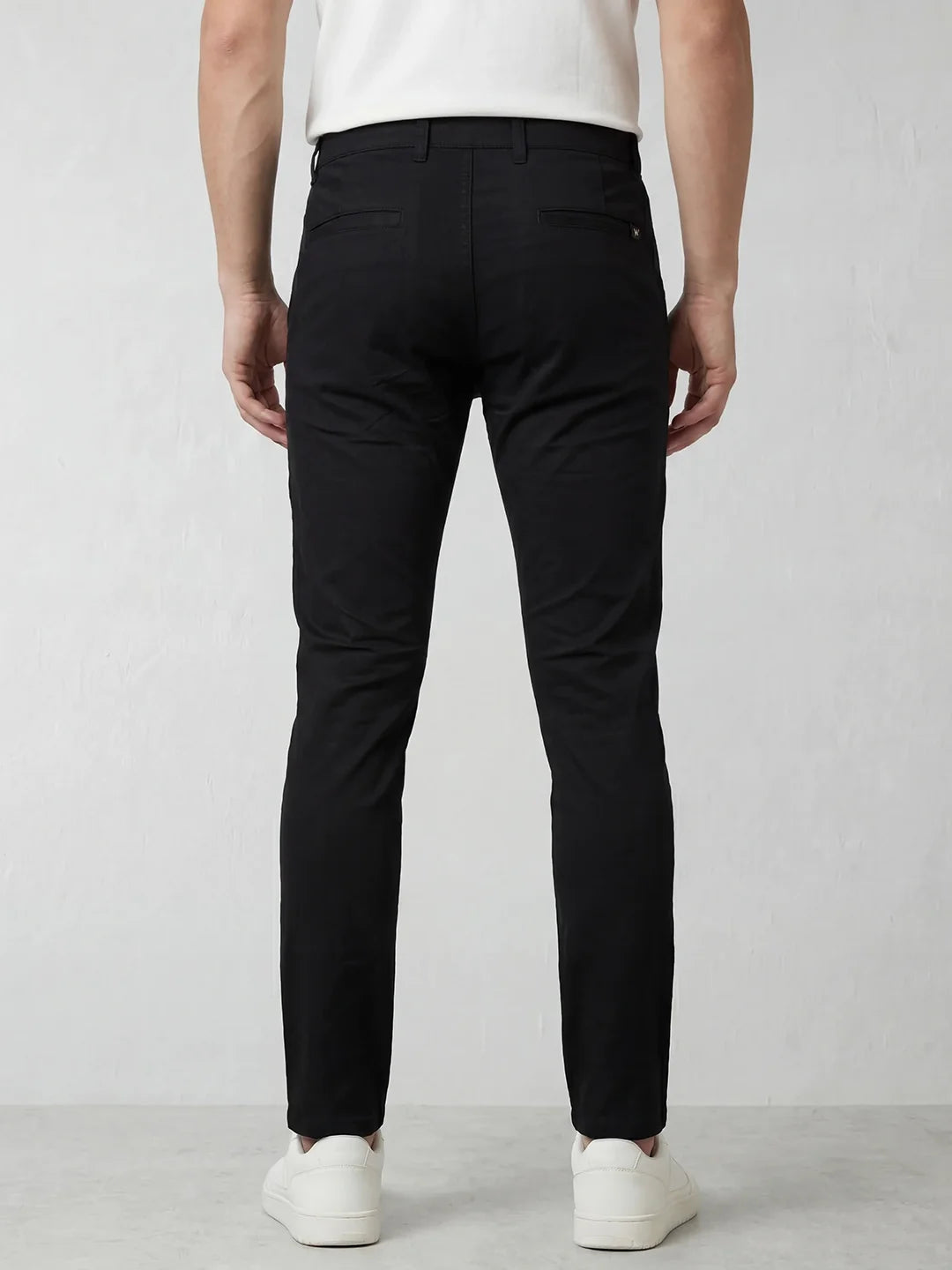 Solid Slim Fit Trouser | Black
