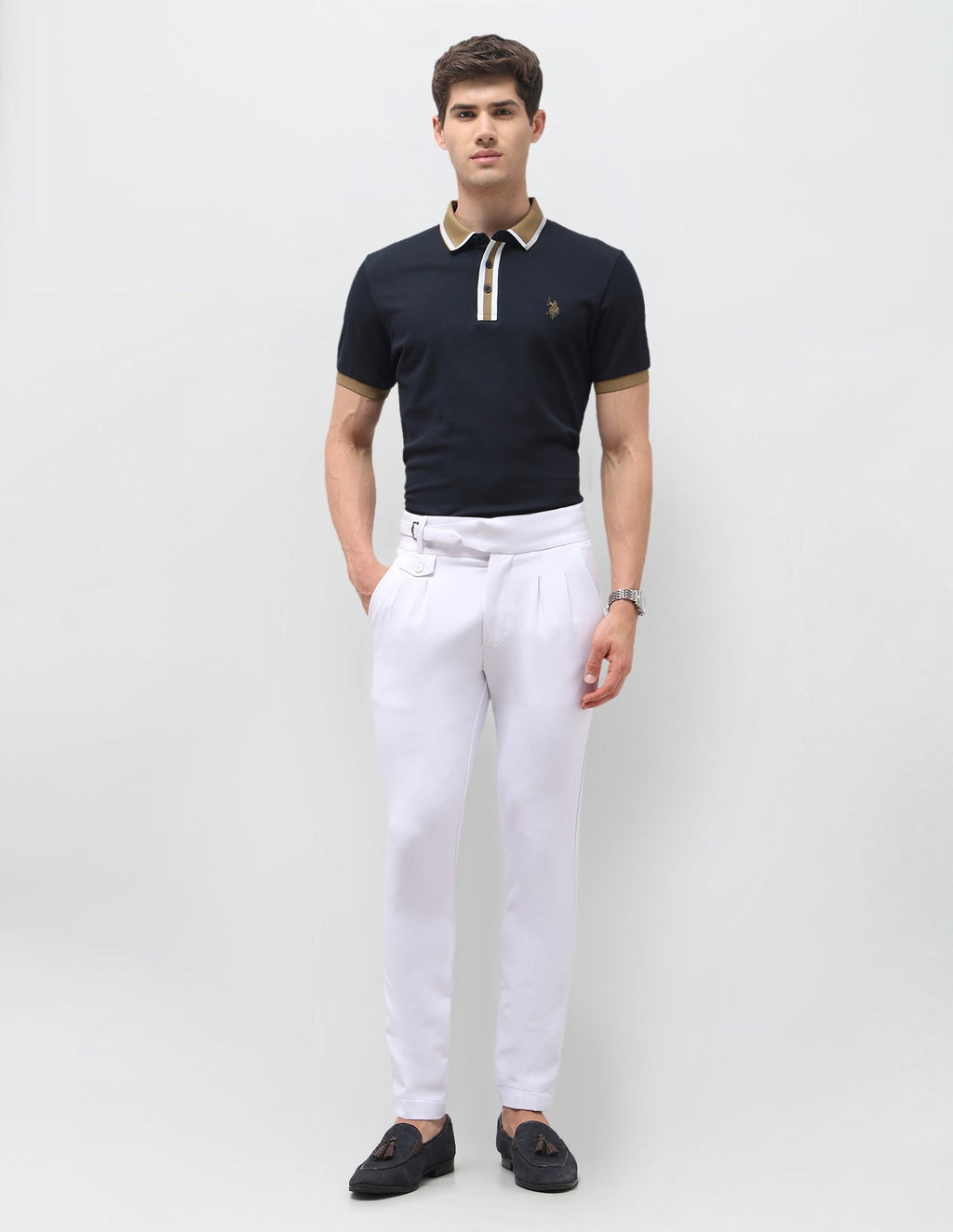 Solid Slim Fit Polo Shirt USP0