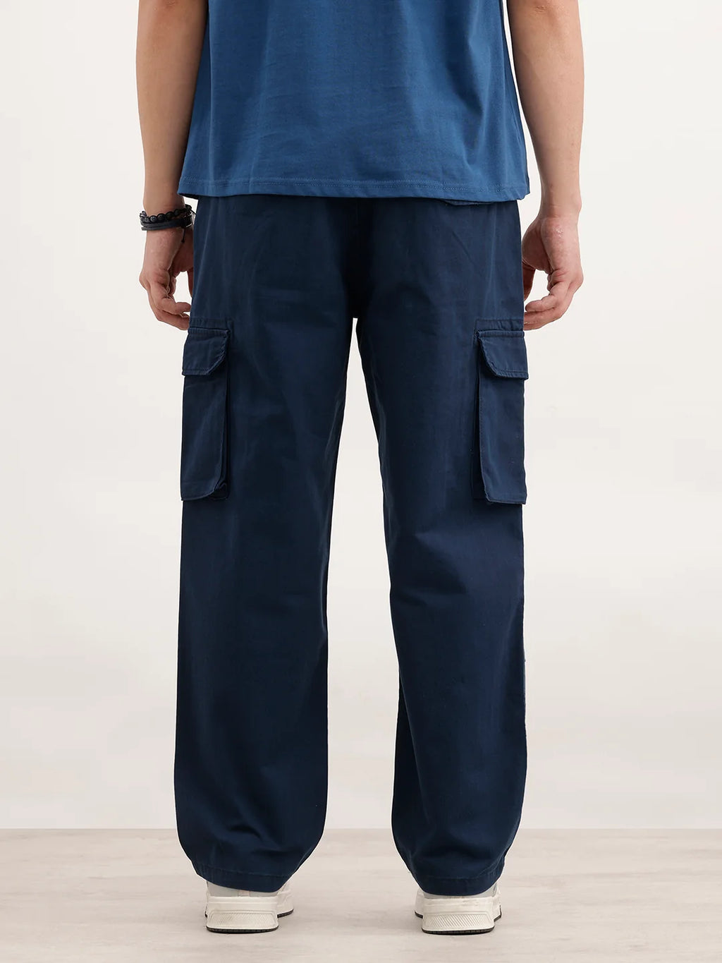 Loose Fit Cargo Trouser | Blue