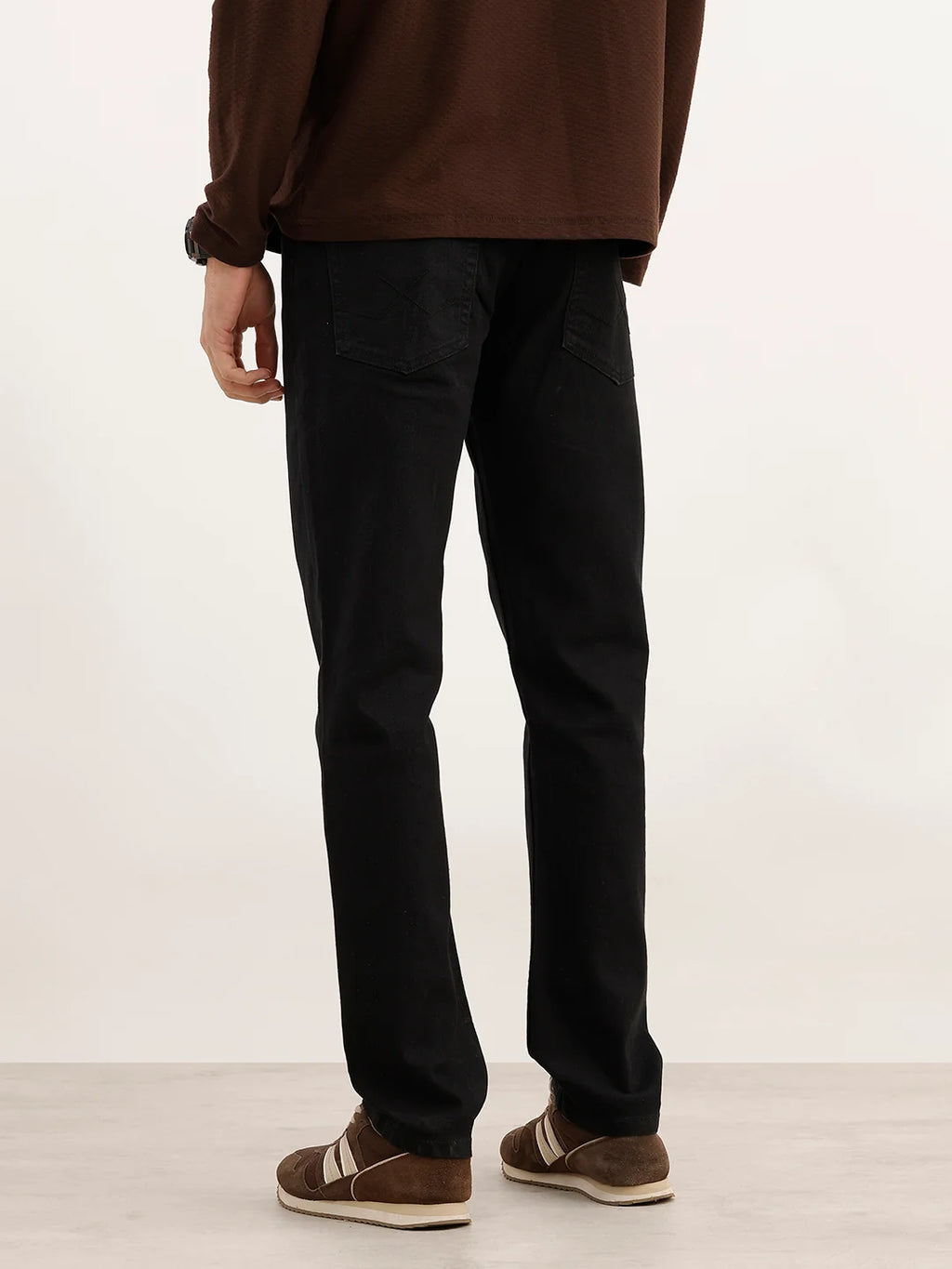 Solid Slim Fit Denim Jeans | Black