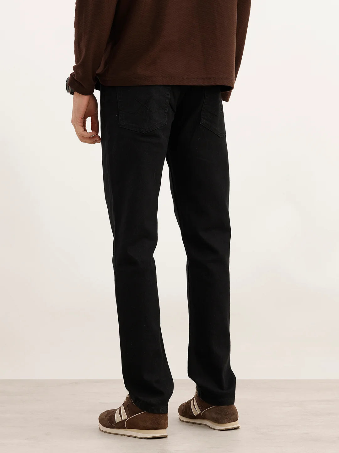 Solid Slim Fit Denim Jeans | Black