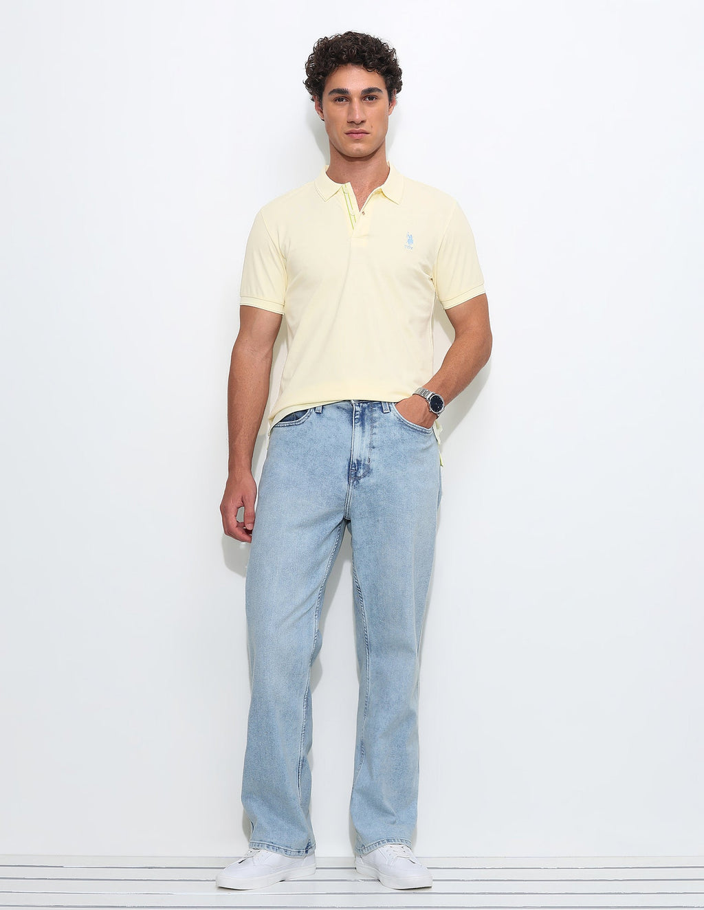 Solid Slim Fit Polo Shirt USP0