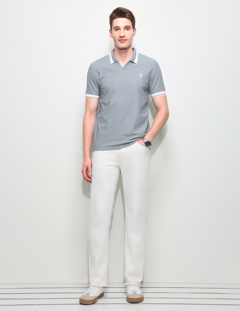 Solid Slim Fit Polo Shirt USP0