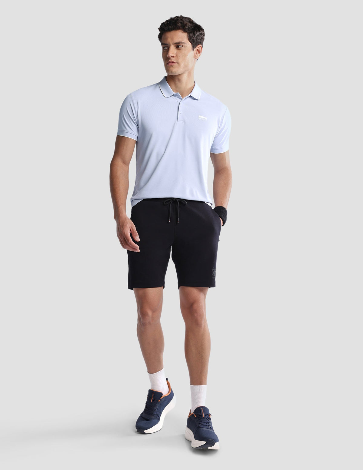 Solid Regular Fit Active Polo Shirt USP0