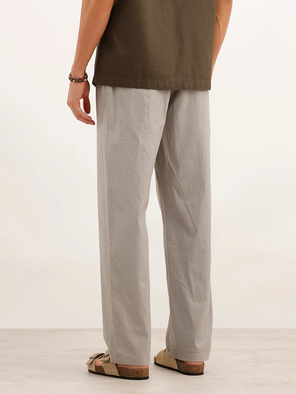 Solid Loose Fit Trouser | Grey