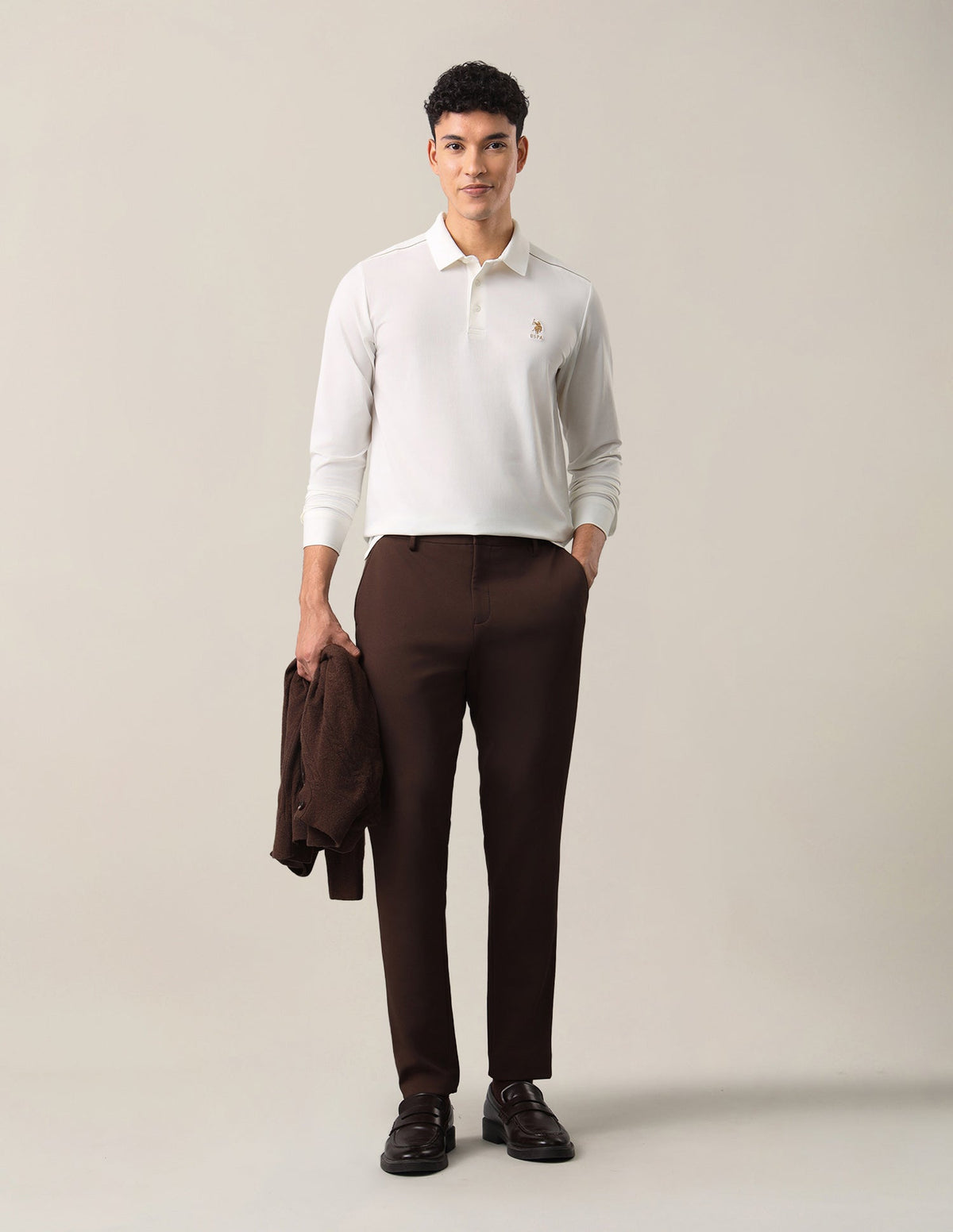 Solid Slim Fit Polo Shirt USP0