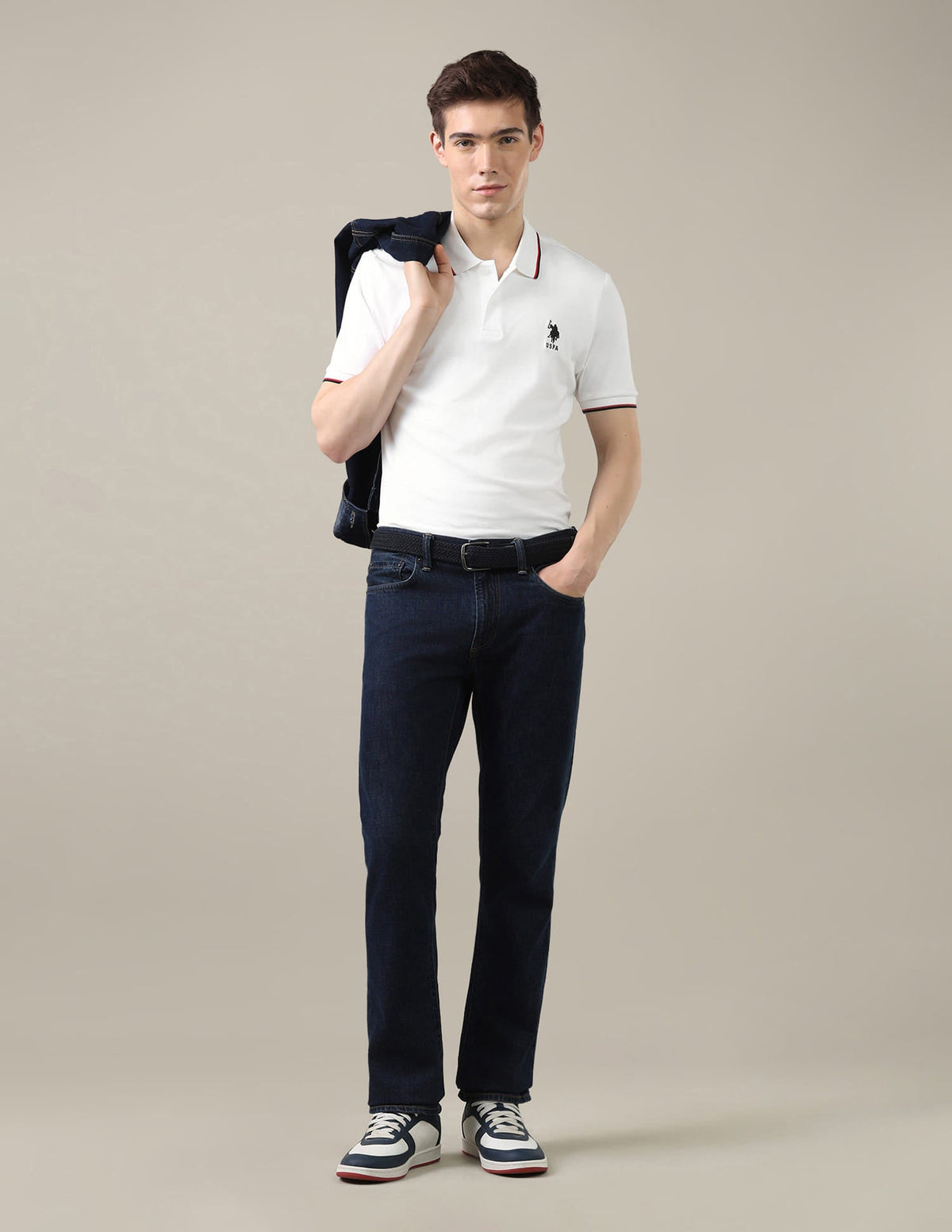 Solid Slim Fit Polo Shirt USP0