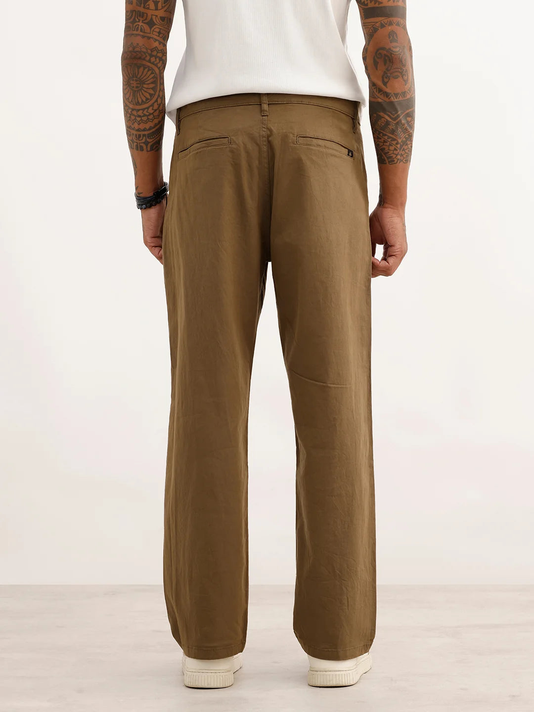 Solid Loose Fit Trouser | Olive