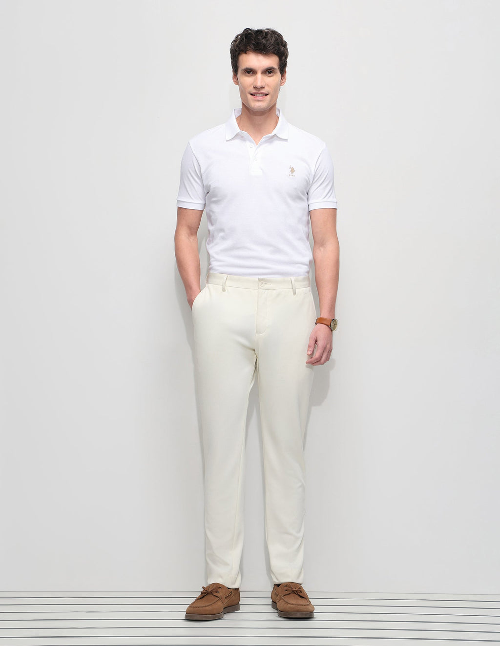 Solid Slim Fit Polo Shirt USP0