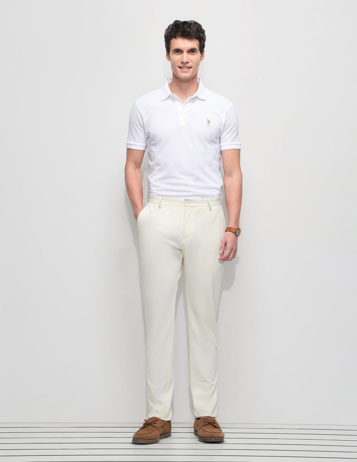 Solid Slim Fit Polo Shirt USP0