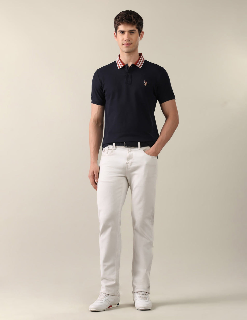 Solid Slim Fit Polo Shirt USP0