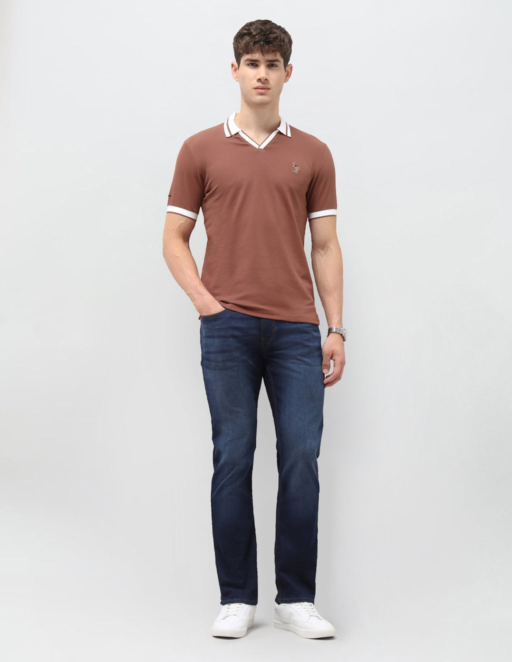 Solid Slim Fit Polo Shirt USP0