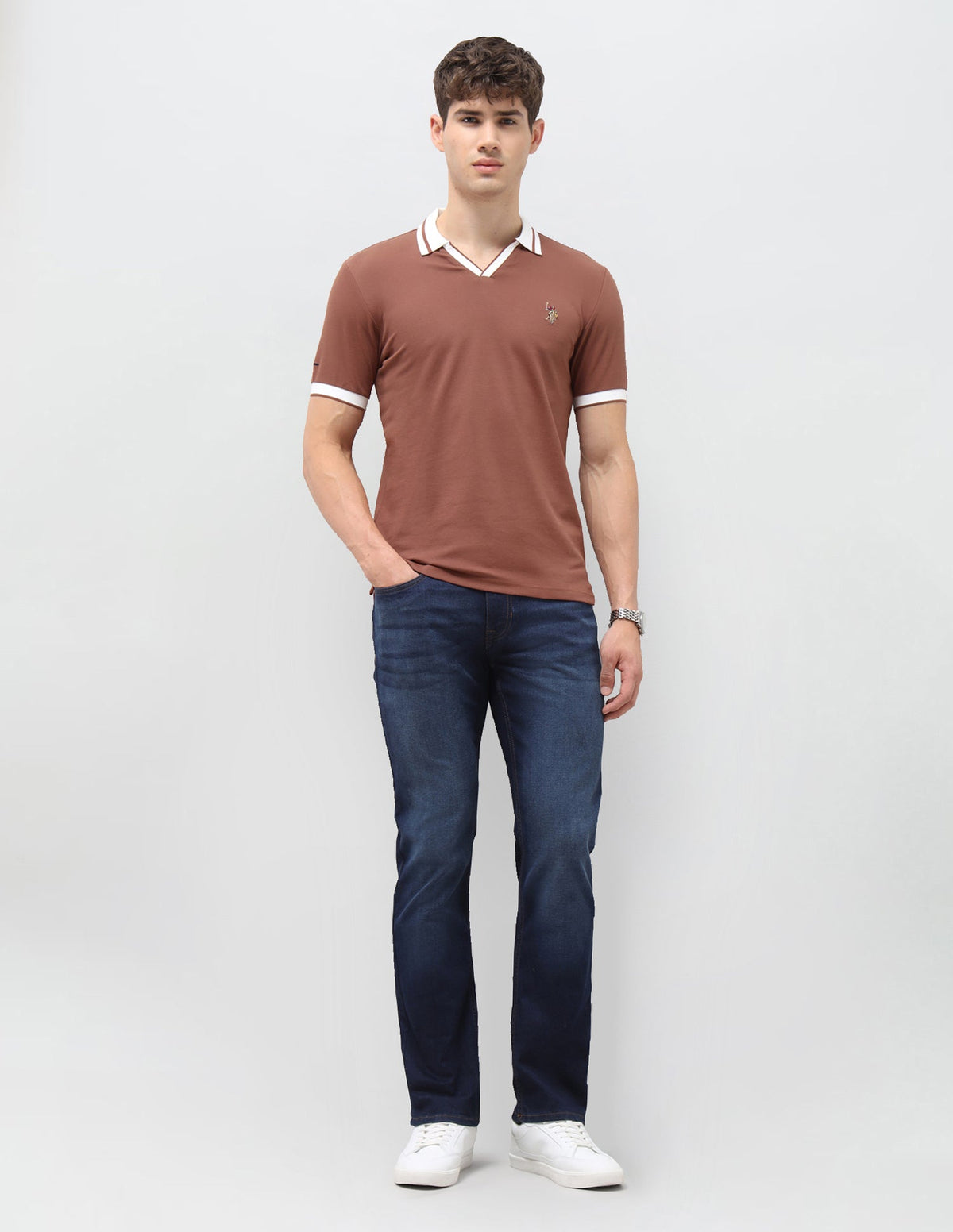 Solid Slim Fit Polo Shirt USP0