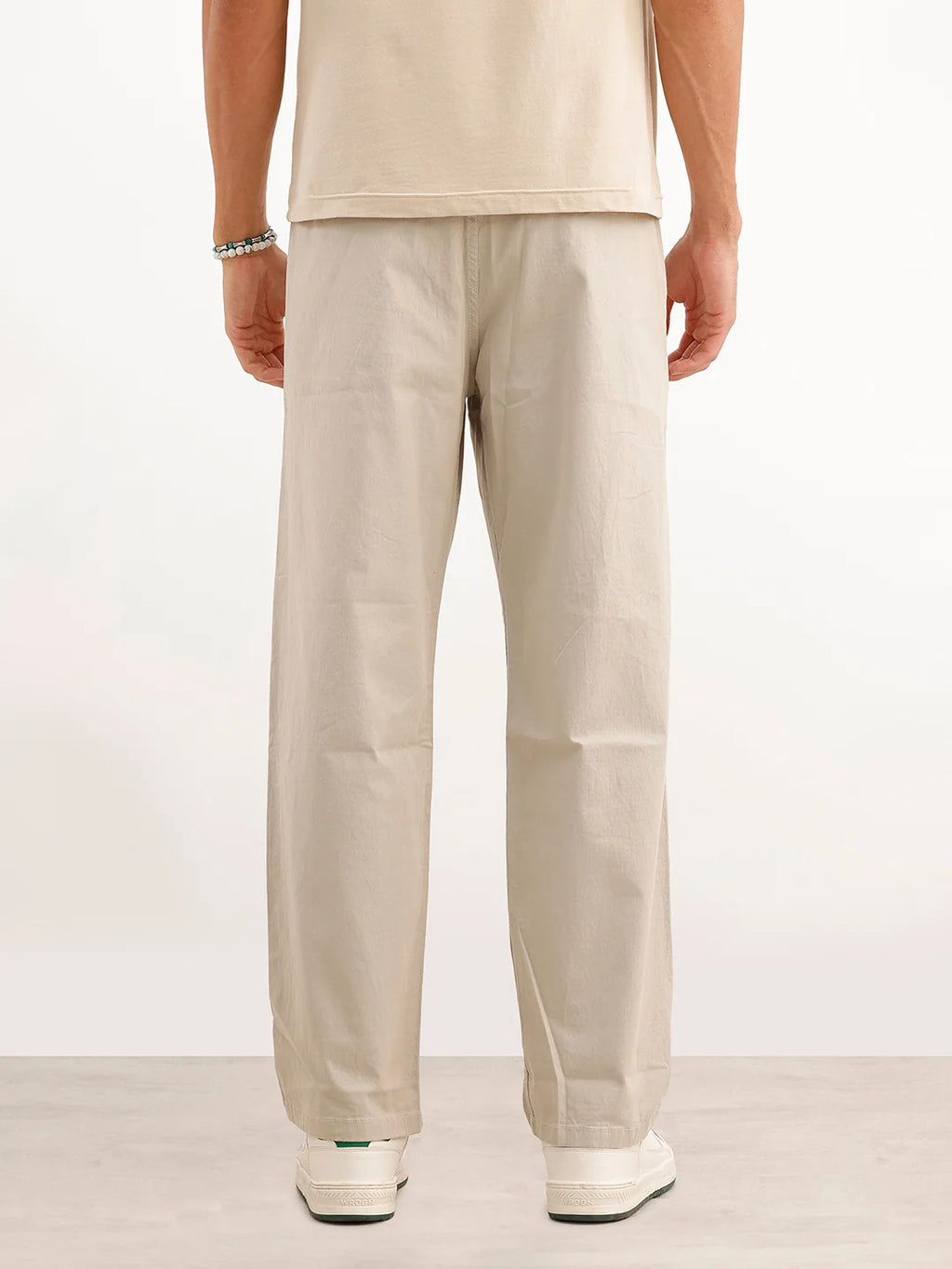 Solid Loose Fit Trouser | Off White