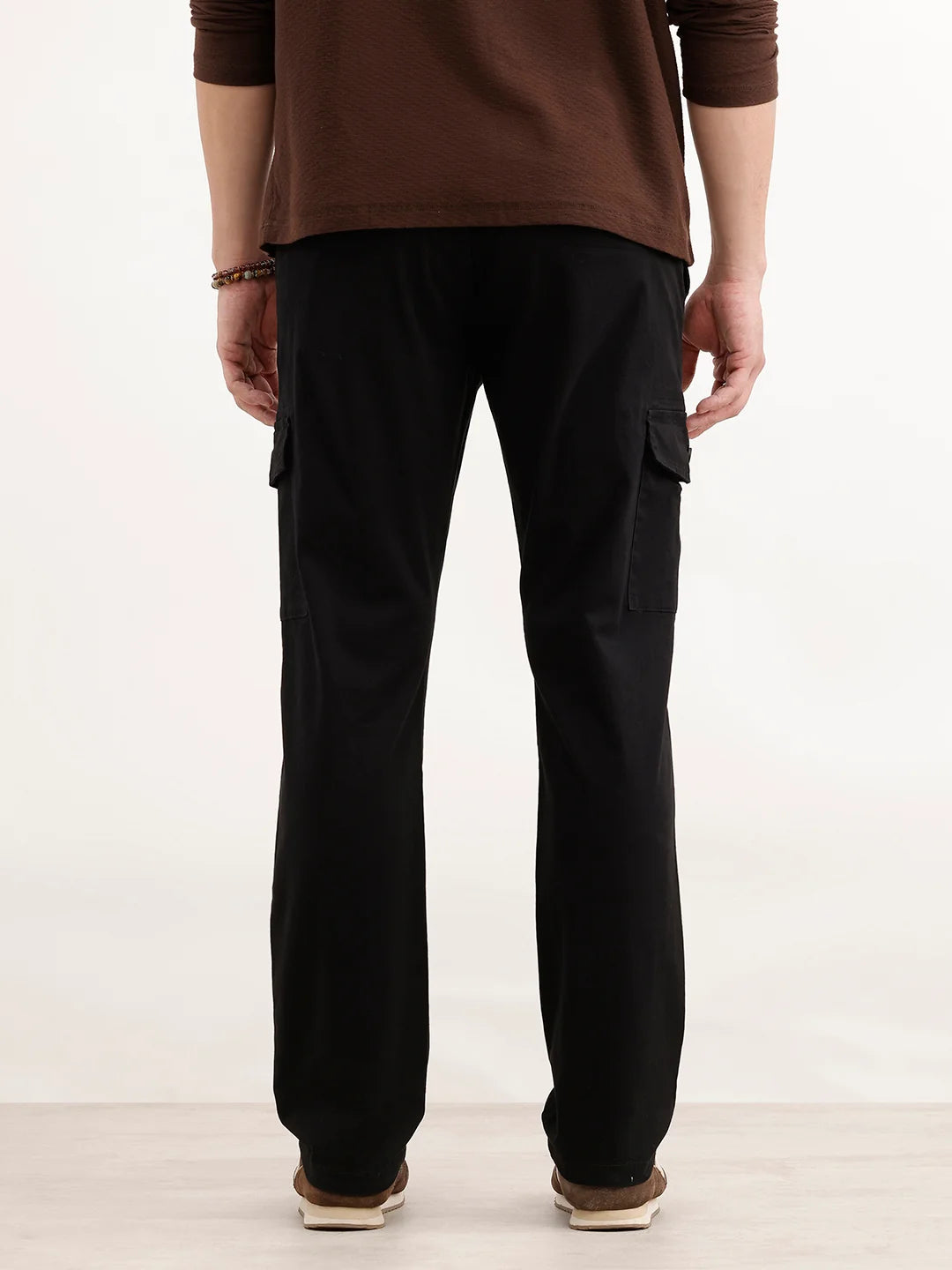 Straight Fit Mens Trouser | Black