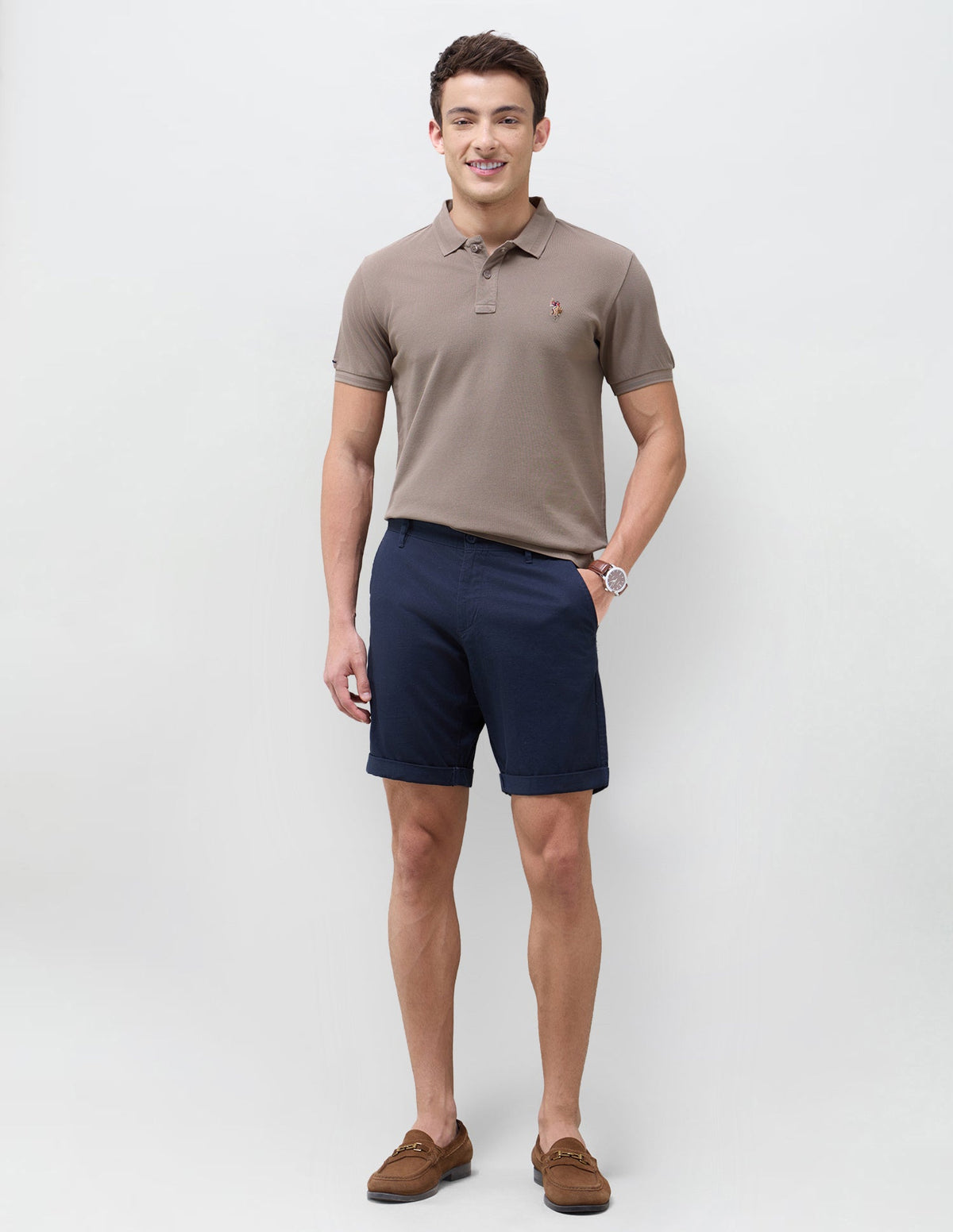 Solid Slim Fit Polo Shirt USP0