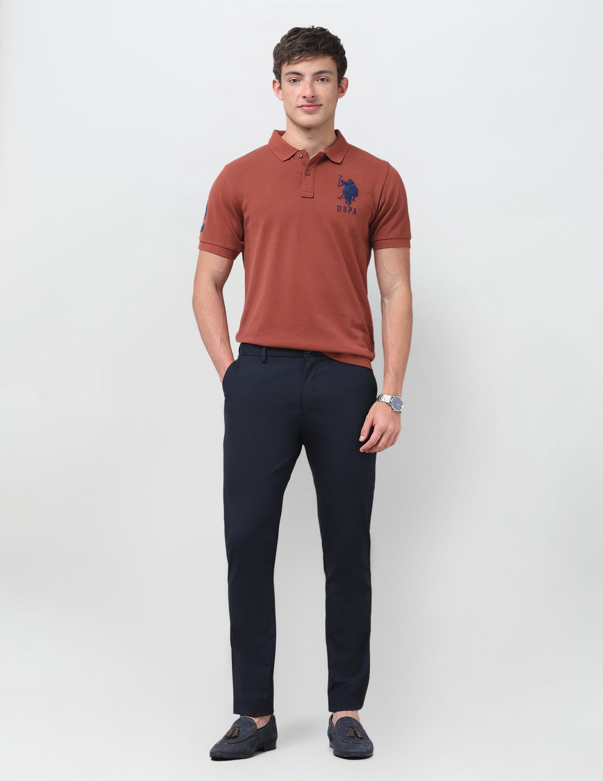 Solid Slim Fit Polo Shirt USP0