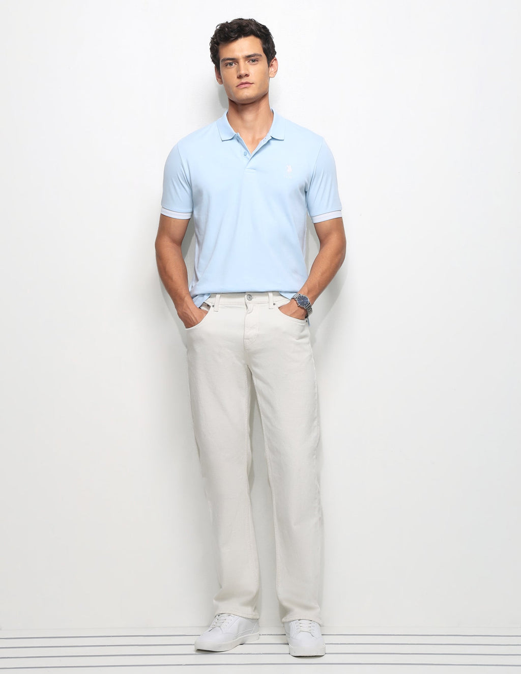 Solid Slim Fit Polo Shirt USP0