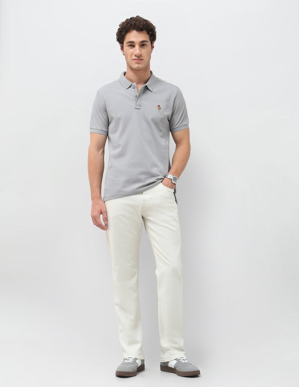 Solid Slim Fit Polo Shirt USP0