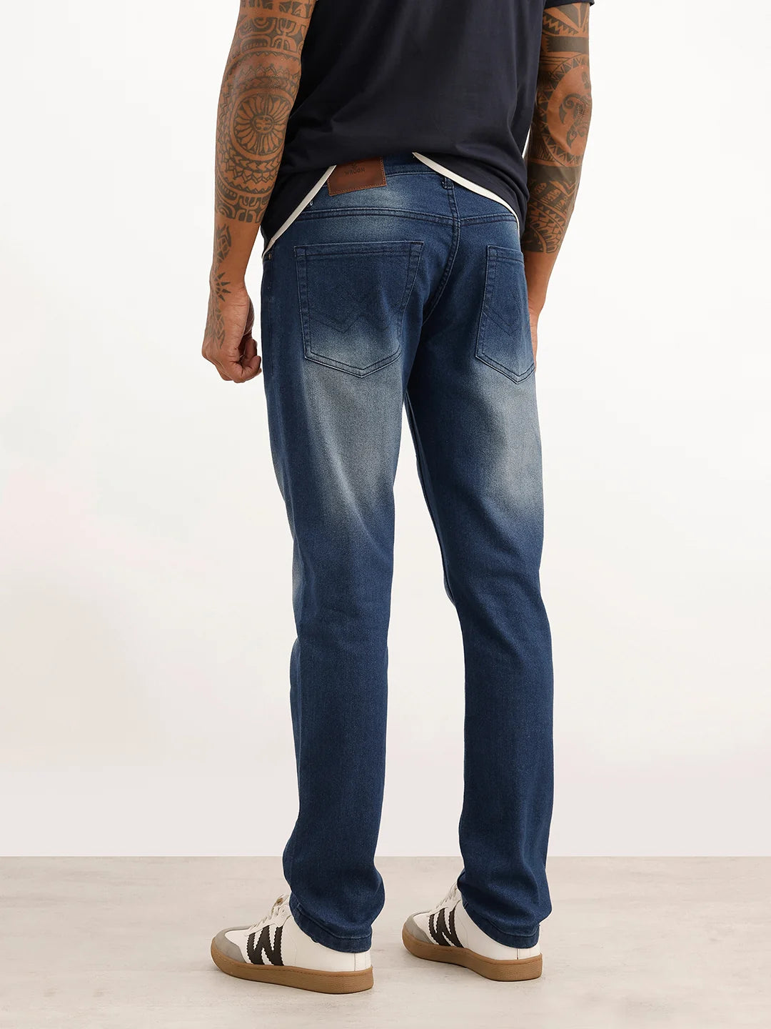 Washed Slim Fit Denim Jeans | Blue