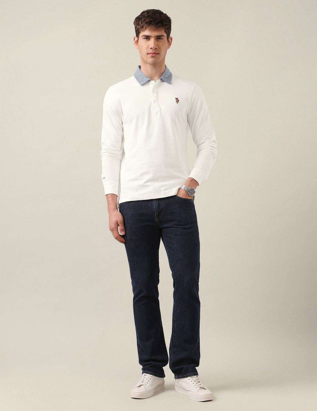 Solid Slim Fit Polo Shirt USP0