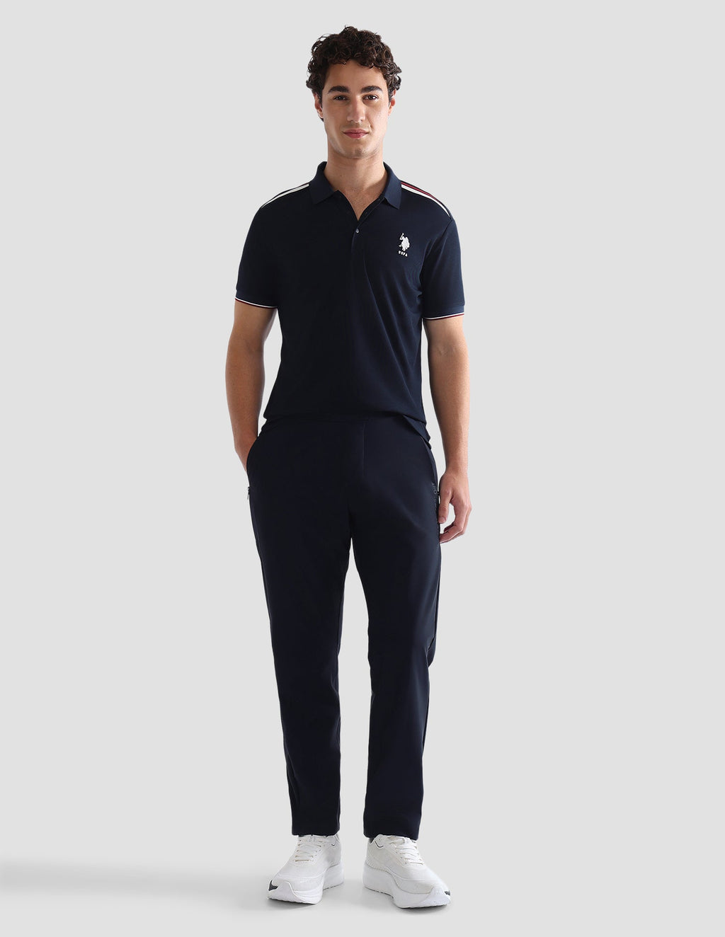 Solid Slim Fit Active Polo Shirt USP0